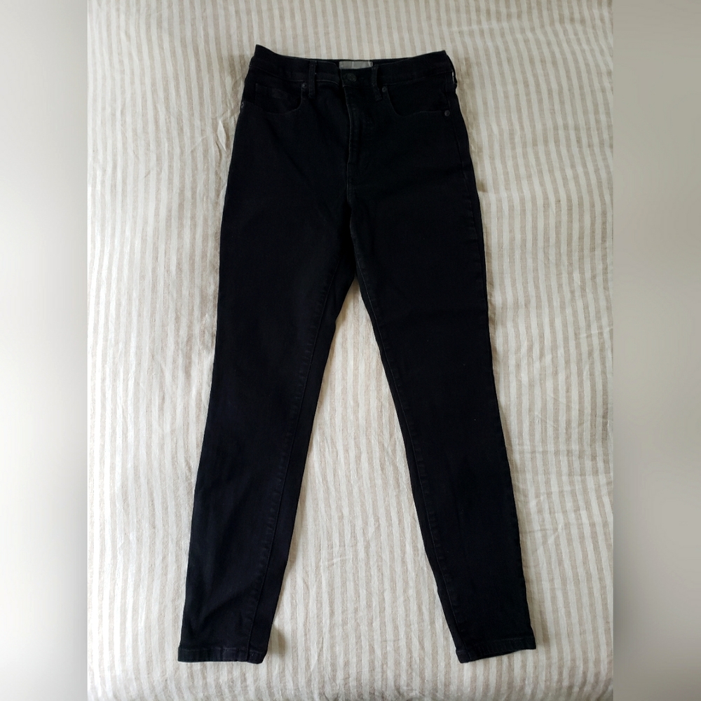 Everlane high rise black skinny jeans, 29 regular